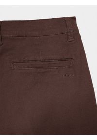 outhorn - Spodnie tkaninowe męskie - brązowe. Okazja: na co dzień. Kolor: brązowy. Materiał: tkanina. Styl: casual #10