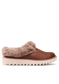 skechers - Skechers Kapcie BOBS Winter Rock 113423/BRN Brązowy. Kolor: brązowy. Materiał: materiał. Styl: rockowy #1