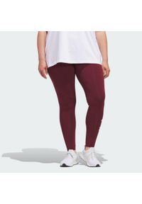 Adidas - Essentials High-Waisted Logo Leggings (Plus Size). Kolekcja: plus size. Kolor: biały, czerwony, wielokolorowy