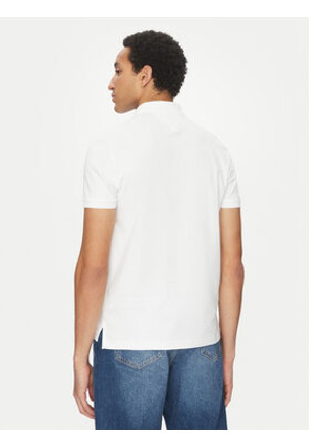 TOMMY HILFIGER - Tommy Hilfiger Polo Essential MW0MW35585 Biały Regular Fit. Typ kołnierza: polo. Kolor: biały. Materiał: bawełna