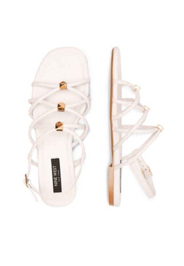 Nine West Sandały 123AL1737 Biały. Kolor: biały. Materiał: skóra
