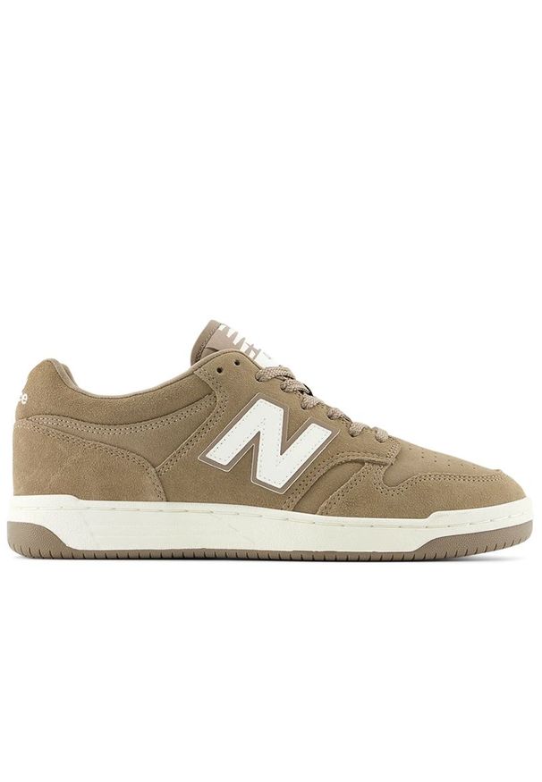 Buty New Balance BB480LDT - brązowe. Kolor: brązowy. Materiał: materiał, skóra, syntetyk. Szerokość cholewki: normalna. Sport: koszykówka