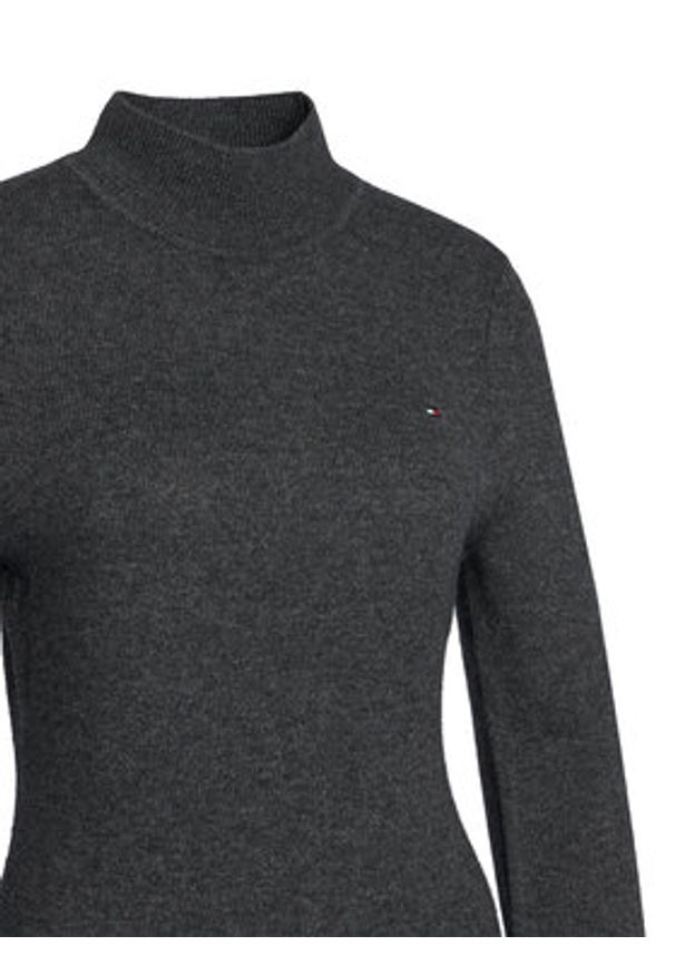 TOMMY HILFIGER - Tommy Hilfiger Sukienka codzienna WW0WW47303 Szary Regular Fit. Okazja: na co dzień. Kolor: szary. Materiał: wełna. Typ sukienki: proste. Styl: casual