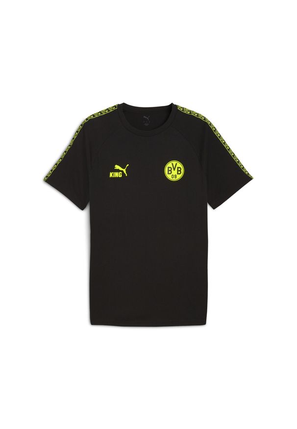 Puma - Męska koszulka Borussia Dortmund KING PUMA. Kolor: żółty, czarny, wielokolorowy. Sport: bieganie