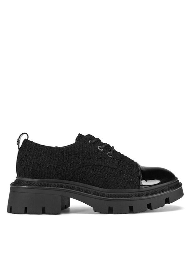 Nine West Oxfordy 8198-1A Czarny. Kolor: czarny. Materiał: materiał