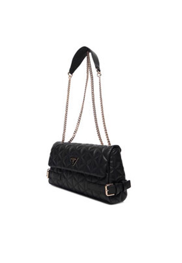Guess Torebka Paisleigh HWQG98 83210 Czarny. Kolor: czarny. Materiał: skórzane