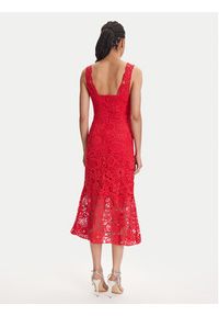 Guess Sukienka koktajlowa W5YK0U WHF50 Czerwony Regular Fit. Kolor: czerwony. Materiał: bawełna. Styl: wizytowy #3