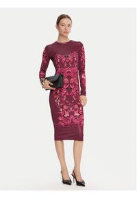 Versace Jeans Couture Sukienka codzienna 79HAO9P0 JS524 Fioletowy Slim Fit. Okazja: na co dzień. Kolor: fioletowy. Materiał: wiskoza. Typ sukienki: proste. Styl: casual #5