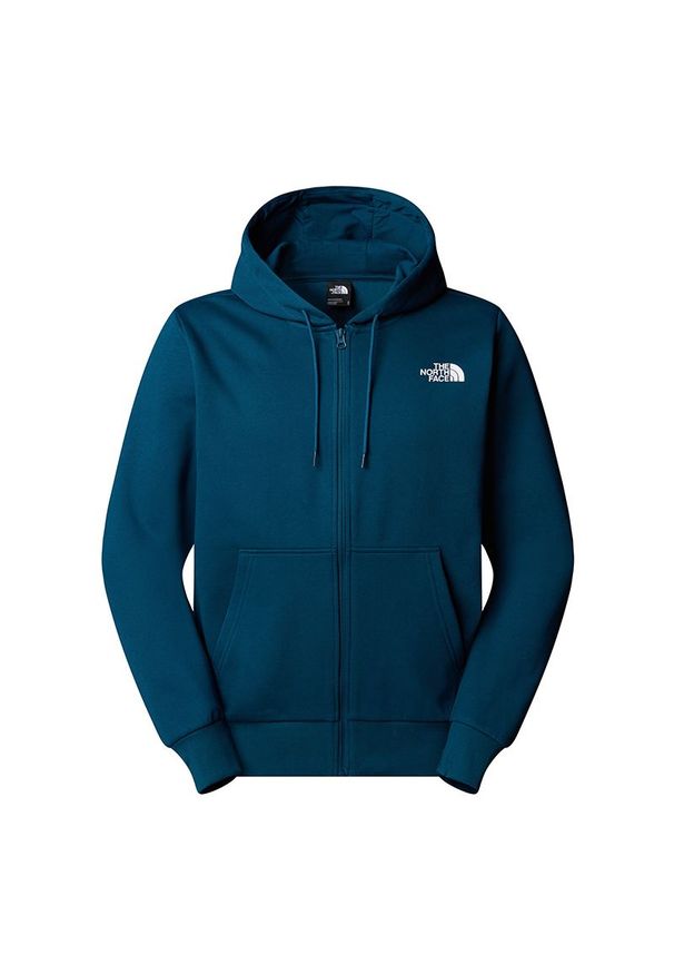 Bluza The North Face Simple Dome Full Zip 0A89FD1NO1 - granatowa. Okazja: na co dzień. Typ kołnierza: kaptur. Kolor: niebieski. Materiał: bawełna, poliester, materiał. Styl: klasyczny, casual