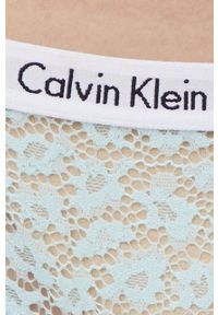 Calvin Klein Underwear brazyliany z koronki. Kolor: niebieski. Materiał: koronka. Wzór: koronka #2