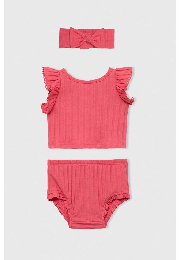 GAP komplet niemowlęcy kolor fioletowy. Kolor: fioletowy. Materiał: materiał