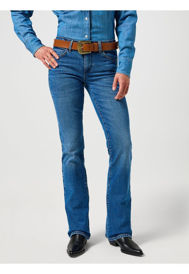 Wrangler - WRANGLER DAMSKI PASEK WRANGLER BIG BUCKLE BELT COGNAC 112358074