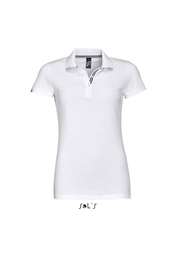 SOL'S - Damska koszulka polo Sol's Patriot. Typ kołnierza: polo. Kolor: wielokolorowy, biały, czarny. Styl: sportowy