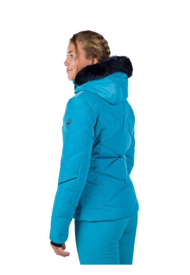 Kurtka Narciarska Rossignol damska W Staci pearly JKT turkusowa. Kolor: niebieski. Sport: narciarstwo