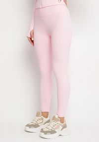 Born2be - Jasnoróżowy Komplet Sportowy Bluza z Wycięciem na Kciuk i Legginsy Redinelle. Kolor: różowy #7