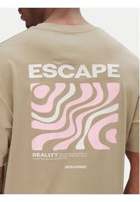 Jack & Jones T-Shirt Ames 12268471 Beżowy Relaxed Fit. Kolor: beżowy. Materiał: bawełna #5