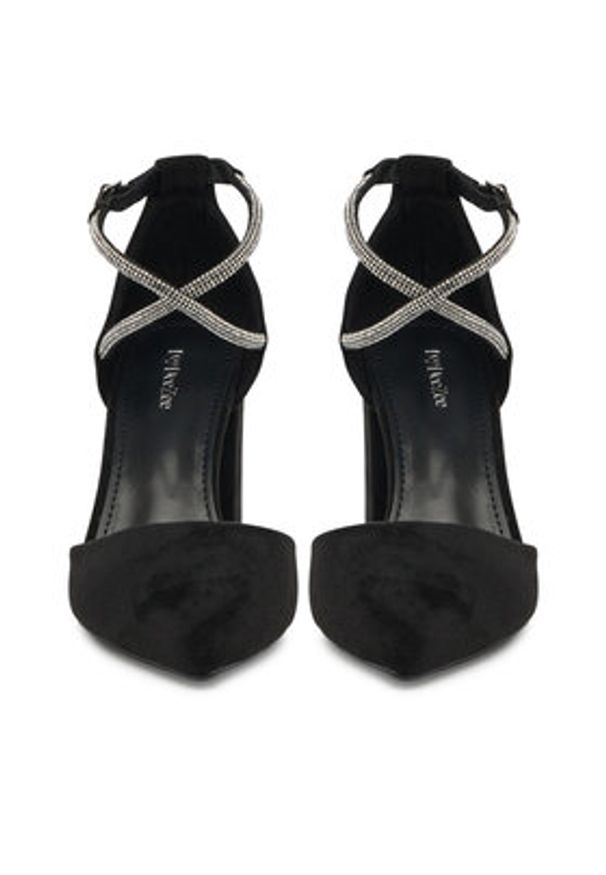 DeeZee Czółenka BG-88416-1 Czarny. Kolor: czarny. Materiał: materiał