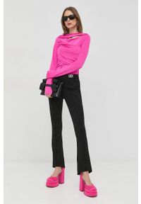 VICTORIA BECKHAM - Victoria Beckham longsleeve damska kolor różowy. Kolor: różowy. Materiał: dzianina. Długość rękawa: długi rękaw. Długość: długie #2