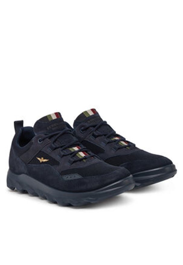 Aeronautica Militare Sneakersy 242SC253PL250 Granatowy. Kolor: niebieski. Materiał: skóra, zamsz