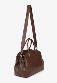 Renee - Brązowa Torebka Shopperka na Ramię z Paskiem Arovire. Kolor: brązowy. Styl: klasyczny, biznesowy, casual, elegancki. Rodzaj torebki: na ramię #4