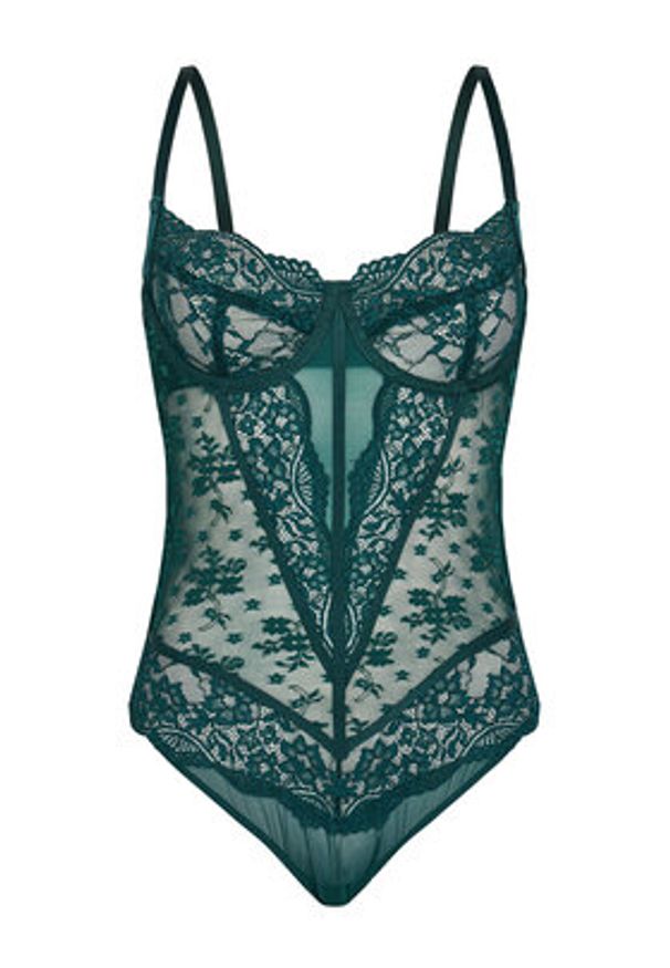 Hunkemöller Body Berry 301159 Zielony. Kolor: zielony. Materiał: syntetyk