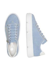 Rieker Sneakersy N5952-10 Niebieski. Kolor: niebieski. Materiał: skóra #5