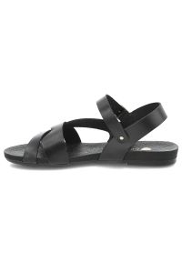 Czarne Sandały Armodo Wygodne Obuwie Damskie. Zapięcie: pasek. Kolor: czarny. Materiał: skóra, len. Wzór: paski. Sezon: lato #3