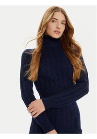 Fracomina Sukienka codzienna FR24WD5010K53201 Granatowy Slim Fit. Okazja: na co dzień. Kolor: niebieski. Materiał: wełna. Typ sukienki: proste. Styl: casual #3