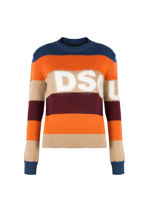 DSQUARED2 - Dsquared2 Sweter. Okazja: na co dzień. Typ kołnierza: golf. Materiał: dzianina. Wzór: nadruk. Styl: casual