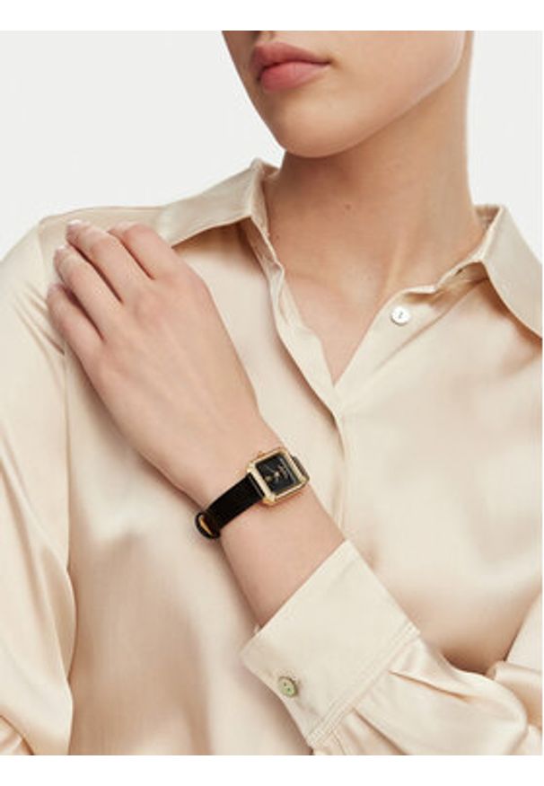 U.S. Polo Assn. Zegarek Brigitte USP8479BK Czarny. Kolor: czarny. Materiał: skóra