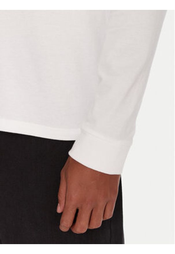 Reebok Longsleeve RK25138CCM Biały Regular Fit. Kolor: biały. Materiał: bawełna. Długość rękawa: długi rękaw