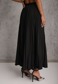 Renee - Czarna Spódnica High Waist Zdobiona Drobnym Plisowaniem Aniope. Okazja: na co dzień. Stan: podwyższony. Kolor: czarny. Wzór: aplikacja. Styl: elegancki, casual #5