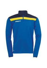 UHLSPORT - Bluza piłkarska męska Uhlsport Offense 23 1/4 zip. Kolor: żółty, wielokolorowy, niebieski. Sport: piłka nożna