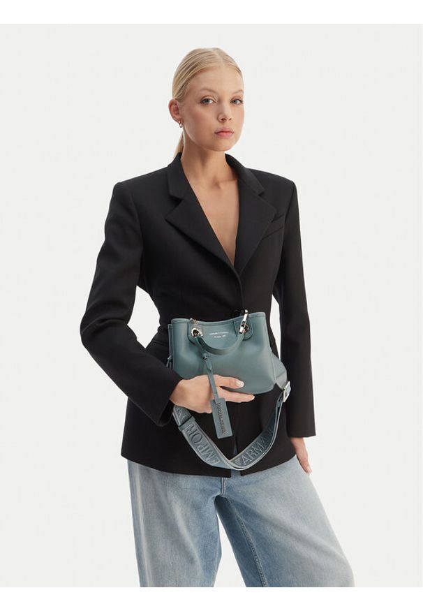 Emporio Armani Torebka EW000382 AF12036 M9110 Niebieski. Kolor: niebieski. Materiał: skórzane