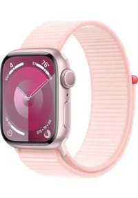 APPLE - Smartwatch Apple Watch 9 41mm GPS Pink Alu Sport Loop Różowy (MR953QP/A). Rodzaj zegarka: smartwatch. Kolor: różowy. Styl: sportowy