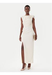 Rinascimento Sukienka wieczorowa CFC0020094002 Beżowy Slim Fit. Kolor: beżowy. Materiał: syntetyk. Styl: wizytowy #5