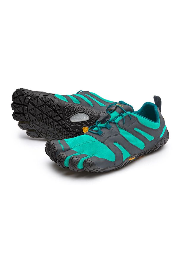 VIBRAM - Buty do biegania damskie Vibram Fivefingers V-Trail 2.0. Kolor: zielony, niebieski, wielokolorowy. Model: Vibram FiveFingers