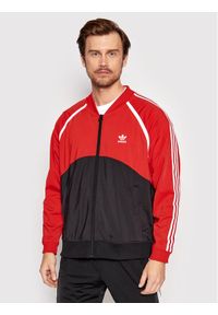 Adidas - adidas Bluza Sst Blocked HC2076 Czerwony Regular Fit. Kolor: czerwony. Materiał: syntetyk