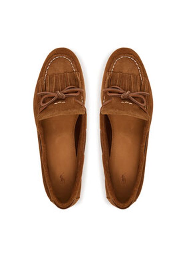 Polo Ralph Lauren Loafersy 818942648003 Brązowy. Kolor: brązowy. Materiał: skóra, zamsz