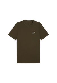 Koszulka z małym logo Puma N° 1 Essentials. Kolor: zielony. Wzór: haft. Sport: fitness #1