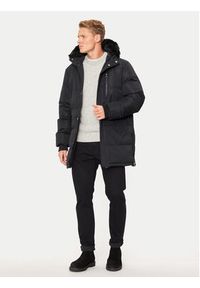 Brave Soul Parka MJK-COLNEBLACK Czarny Regular Fit. Kolor: czarny. Materiał: syntetyk #5