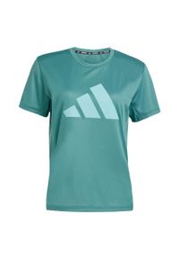 Adidas - Koszulka Run It. Kolor: niebieski. Materiał: materiał. Sport: bieganie
