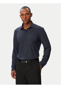 Hugo - HUGO Koszula Kenno 50566332 Granatowy Slim Fit. Kolor: niebieski. Materiał: bawełna #1