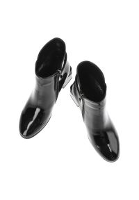 Czarne Botki S.Barski Eleganckie Obuwie Damskie. Okazja: na co dzień. Kolor: czarny. Materiał: skóra ekologiczna. Obcas: na obcasie. Styl: elegancki. Wysokość obcasa: średni