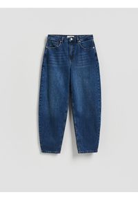 Reserved - Jeansy barrel leg - niebieski. Kolor: niebieski #1