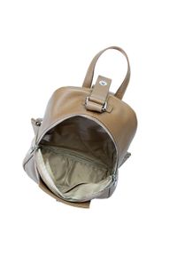 Wittchen - Damski plecak skórzany minimalistyczny. Kolor: beżowy. Materiał: skóra. Styl: elegancki #5
