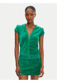 Juicy Couture Bluza Heritage JCGAS125021 Zielony Slim Fit. Kolor: zielony. Materiał: bawełna