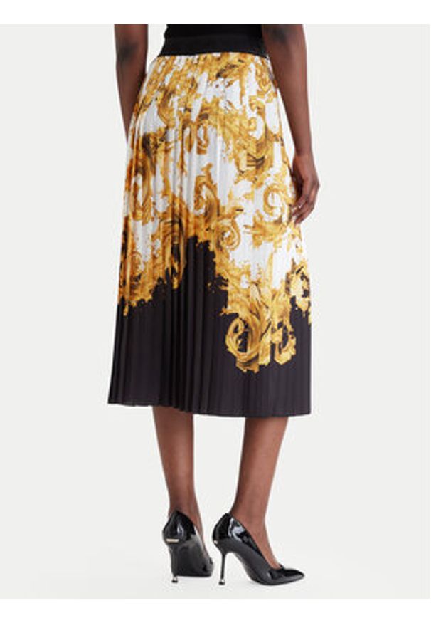 Versace Jeans Couture Spódnica plisowana 80HAE8P5 NS806 Czarny Regular Fit. Kolor: czarny. Materiał: syntetyk