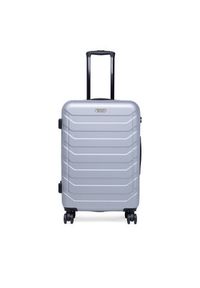 Gino Rossi - GINO ROSSI Walizka średnia CEO-GIN-M-003-05-SILVER2 Srebrny. Kolor: srebrny #2