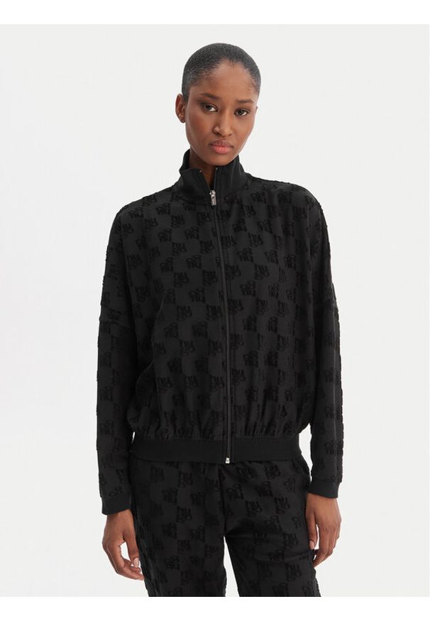 Hugo - HUGO Bluza Monogram 50556831 Czarny Regular Fit. Kolor: czarny. Materiał: bawełna